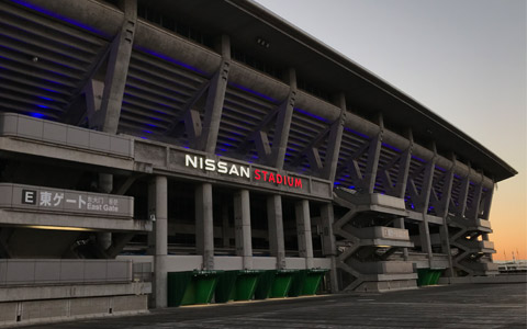 スタジアムのチャンネル文字活用事例