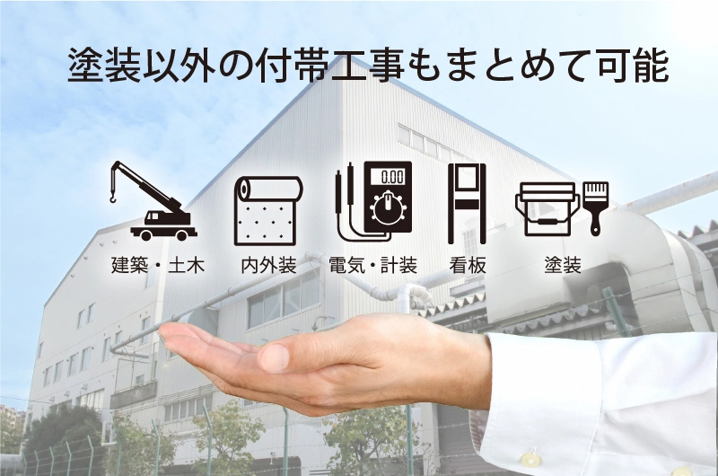 床塗装以外の付帯工事もまとめて可能