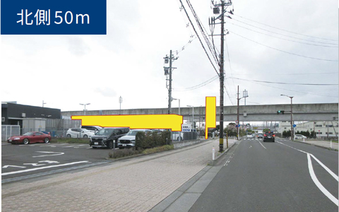 遠方からの建植看板（自立看板）の視認性