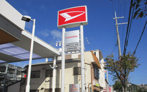 二柱式ポール看板の導入事例1