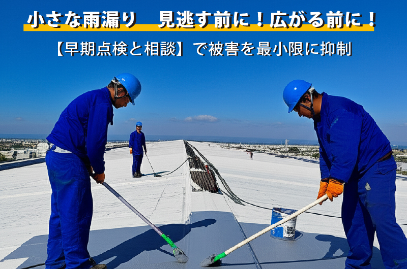 雨漏り放置せずに防水塗装で予防